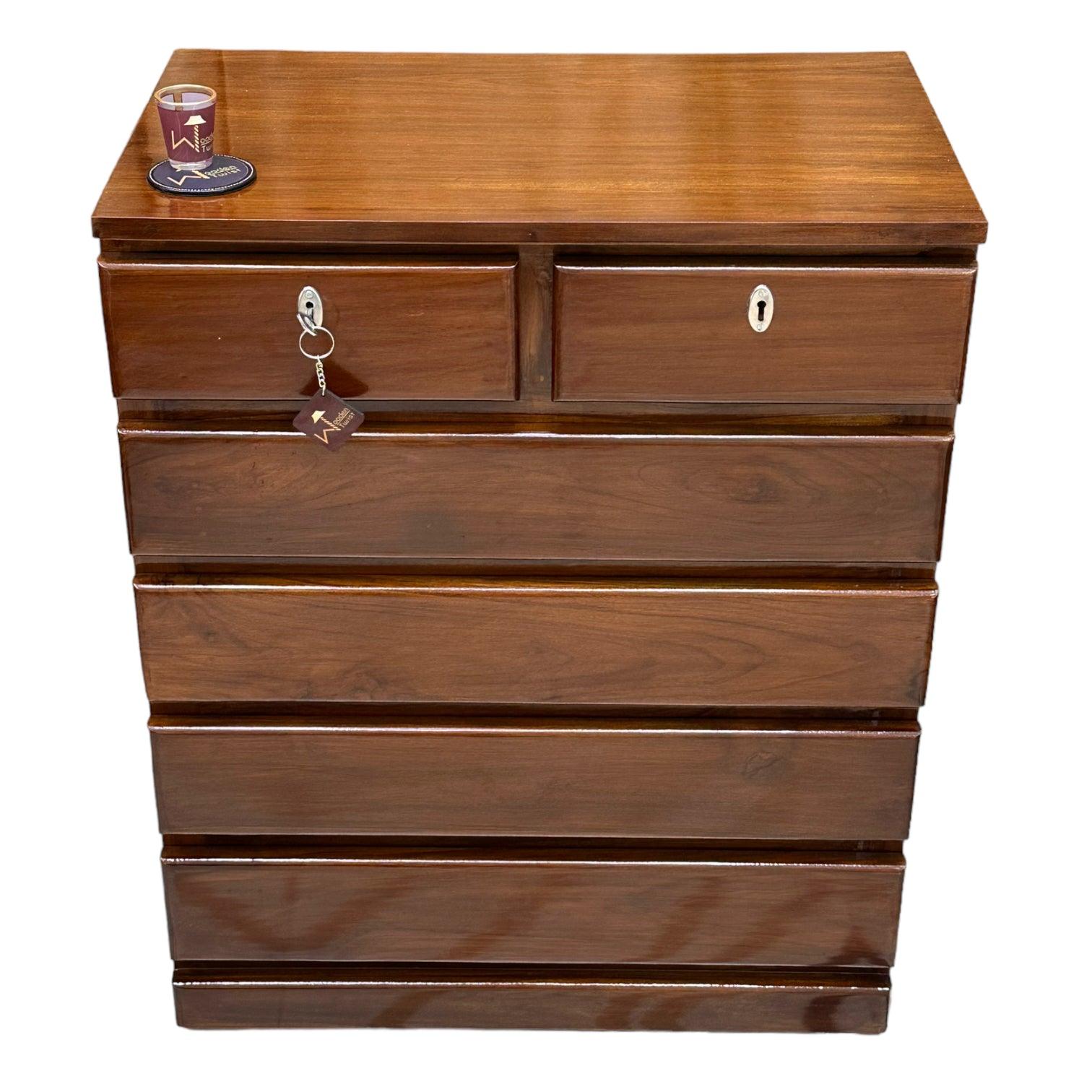 Wooden Handmade Chest of Drawers Storage Cabinet (6 Drawers) - WoodenTwist