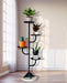 Plant Stands for Indoors and Outdoors, Flower Pot Holder Shelf for Multi Plants (BLACK PLANTER) - WoodenTwist