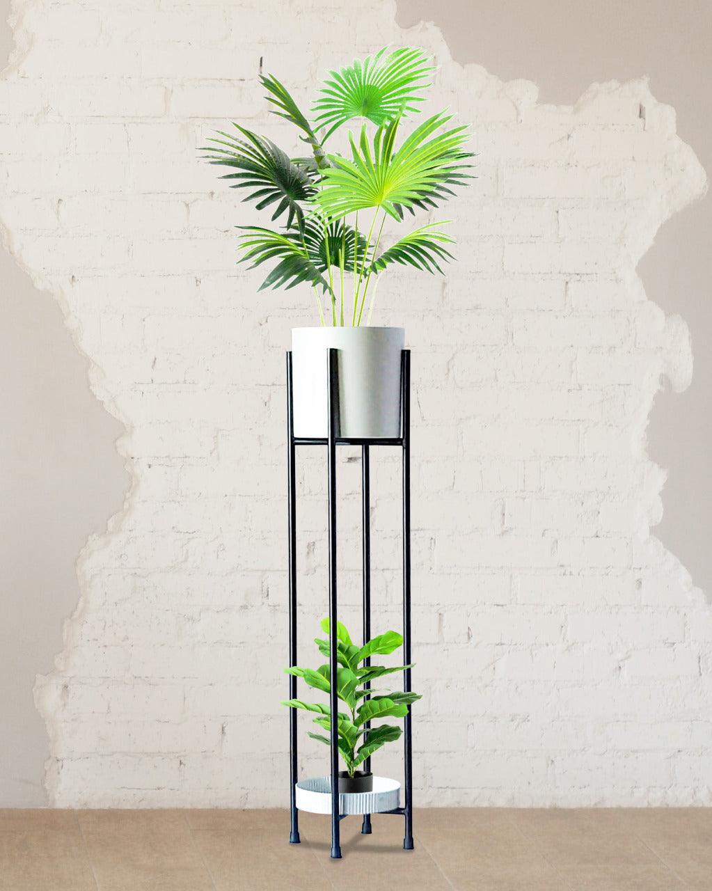 White and Black Single Planter