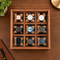 Wooden Twist Wooden Watch Box With 9 Compartments