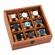 Wooden Twist Wooden Watch Box With 9 Compartments - WoodenTwist