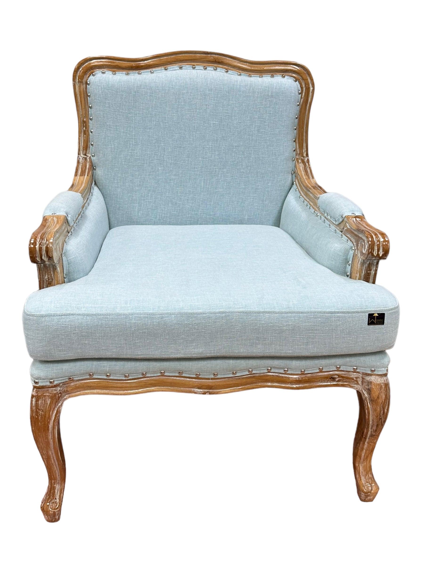 Wooden Bransford Arm Chair (Light Blue) - WoodenTwist