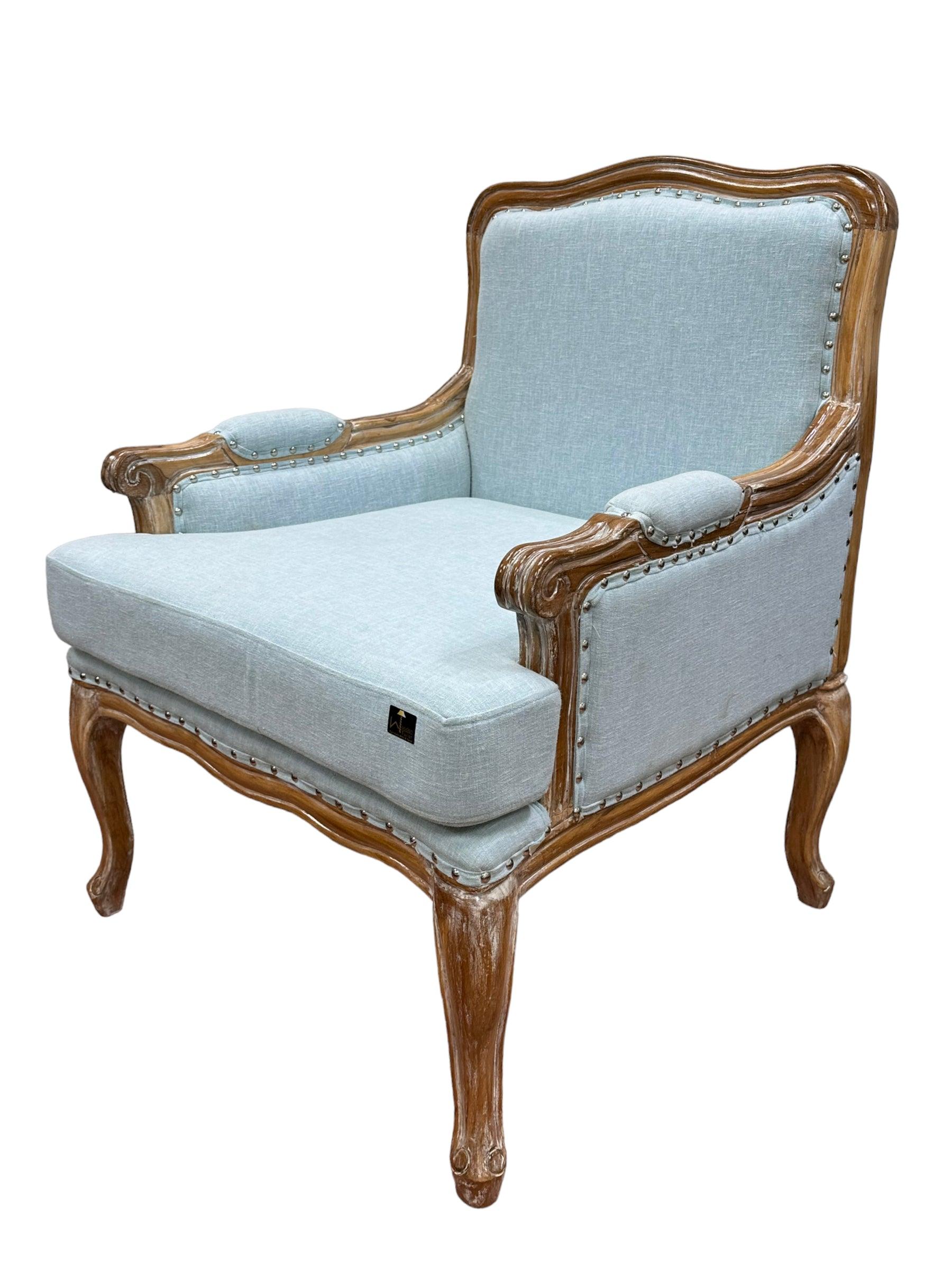 Wooden Bransford Arm Chair (Light Blue) - WoodenTwist