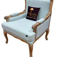 Wooden Bransford Arm Chair (Light Blue) - WoodenTwist