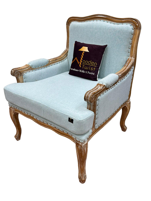 Wooden Bransford Arm Chair (Light Blue) - WoodenTwist