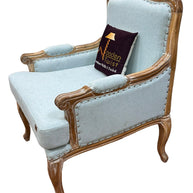 Wooden Bransford Arm Chair (Light Blue) - WoodenTwist