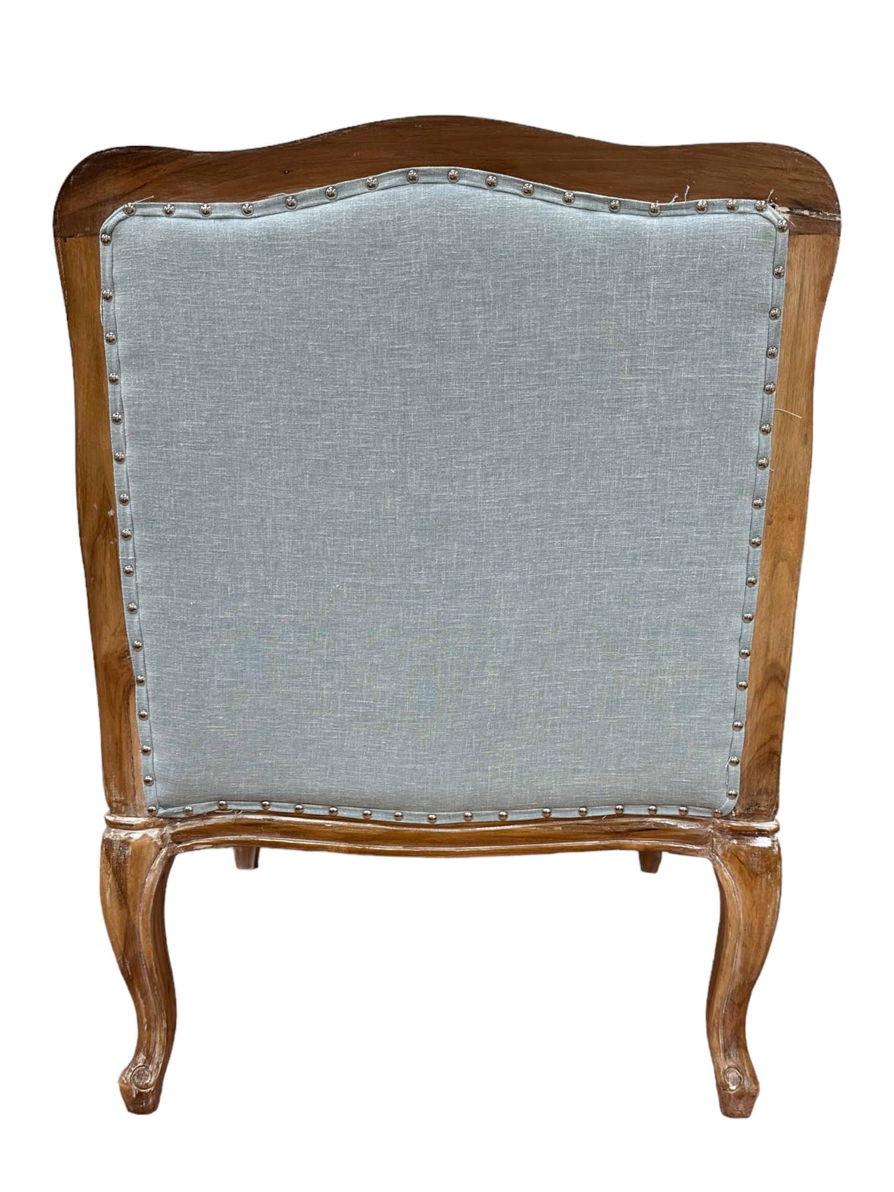 Wooden Bransford Arm Chair (Light Blue) - WoodenTwist