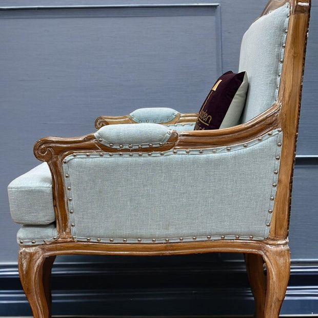 Wooden Bransford Arm Chair (Light Blue) - WoodenTwist