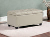 1 Seater Luper Tufted Storage Ottoman Pouffes with Storage Satin (Leatherette) - WoodenTwist
