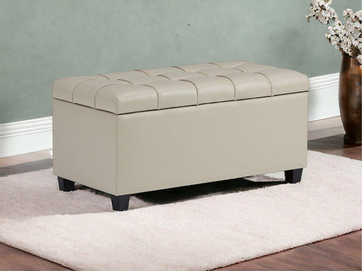 1 Seater Luper Tufted Storage Ottoman Pouffes with Storage Satin (Leatherette) - WoodenTwist