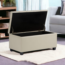 1 Seater Luper Tufted Storage Ottoman Pouffes with Storage Satin (Leatherette) - WoodenTwist