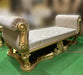 Wooden Twist Royal Hand Craved Teak Wood Sofa Couch Bench ( Golden ) - WoodenTwist