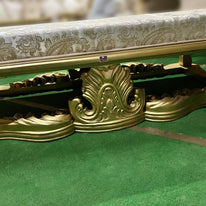 Wooden Twist Royal Hand Craved Teak Wood Sofa Couch Bench ( Golden ) - WoodenTwist