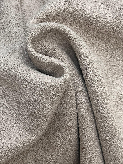 Soft Boucle Fabric In Dark Beige Color - WoodenTwist