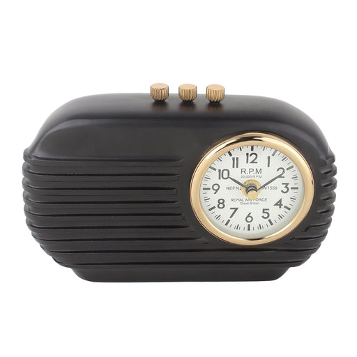 Sleek Black Radio Design Clock