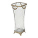 Diamond Blossom Glass Vase With Antique Brass Rings - WoodenTwist