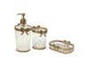 Antique Bow-Tied Glass Bathroom Gold Set - WoodenTwist