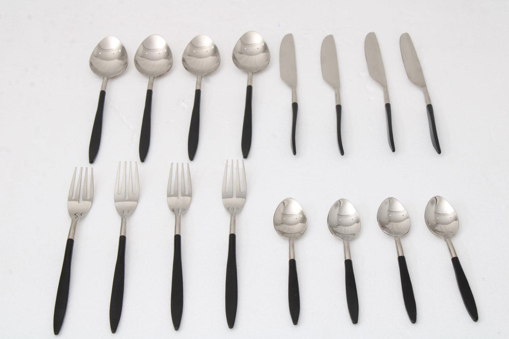 Premium black and silver utensils