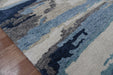 Hand Tufted Abstract Blue Color Carpet - WoodenTwist