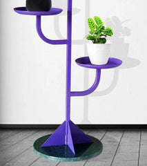 Free Form Multi-Tiered Planter Stand (Purple) - WoodenTwist