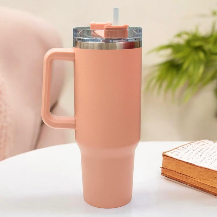 Raafi Savor 2.0 Tumbler 1.2 Litre With Handle Travel Mug Straw Covers Cup With Lid Insulated Quencher Stainless Steel Water Iced Tea Coffee Mug