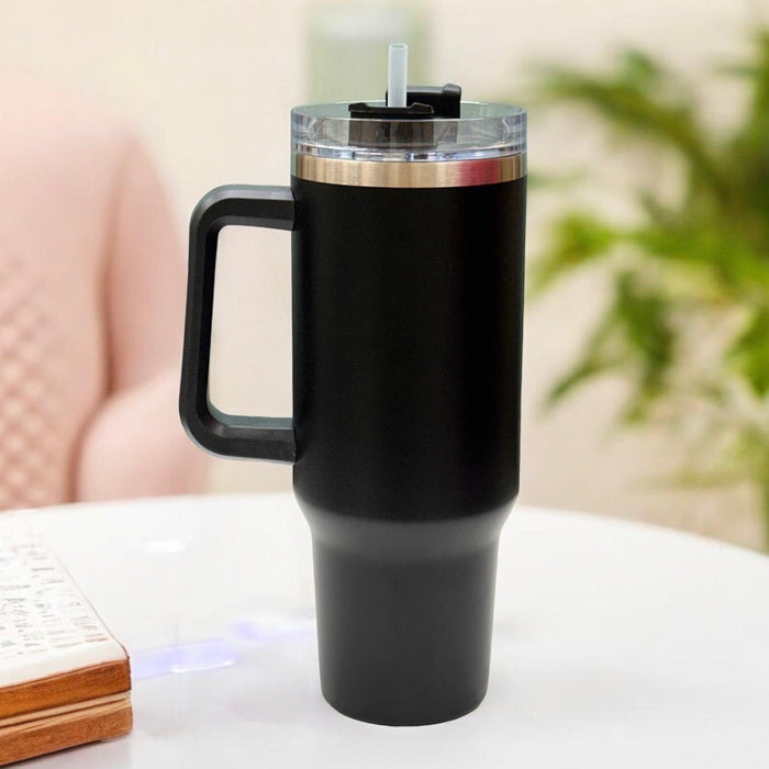 Raafi Savor 2.0 Tumbler 1.2 Litre With Handle Travel Mug Straw Covers Cup With Lid Insulated Quencher Stainless Steel Water Iced Tea Coffee Mug