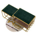 Wooden Twist Cage Style Rectangular Wrought Iron 2 Shelf Shoe Rack Bench - WoodenTwist