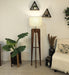 Jet Wooden Floor Lamp with Premium Beige Fabric Lampshade - WoodenTwist