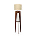 Jet Wooden Floor Lamp with Premium Beige Fabric Lampshade - WoodenTwist