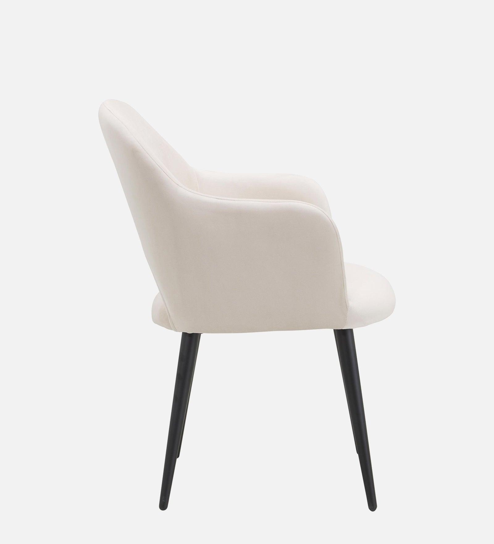 RAMS DINING AND ARM CHAIR OFF WHITE WITH BLACK FINISH - WoodenTwist