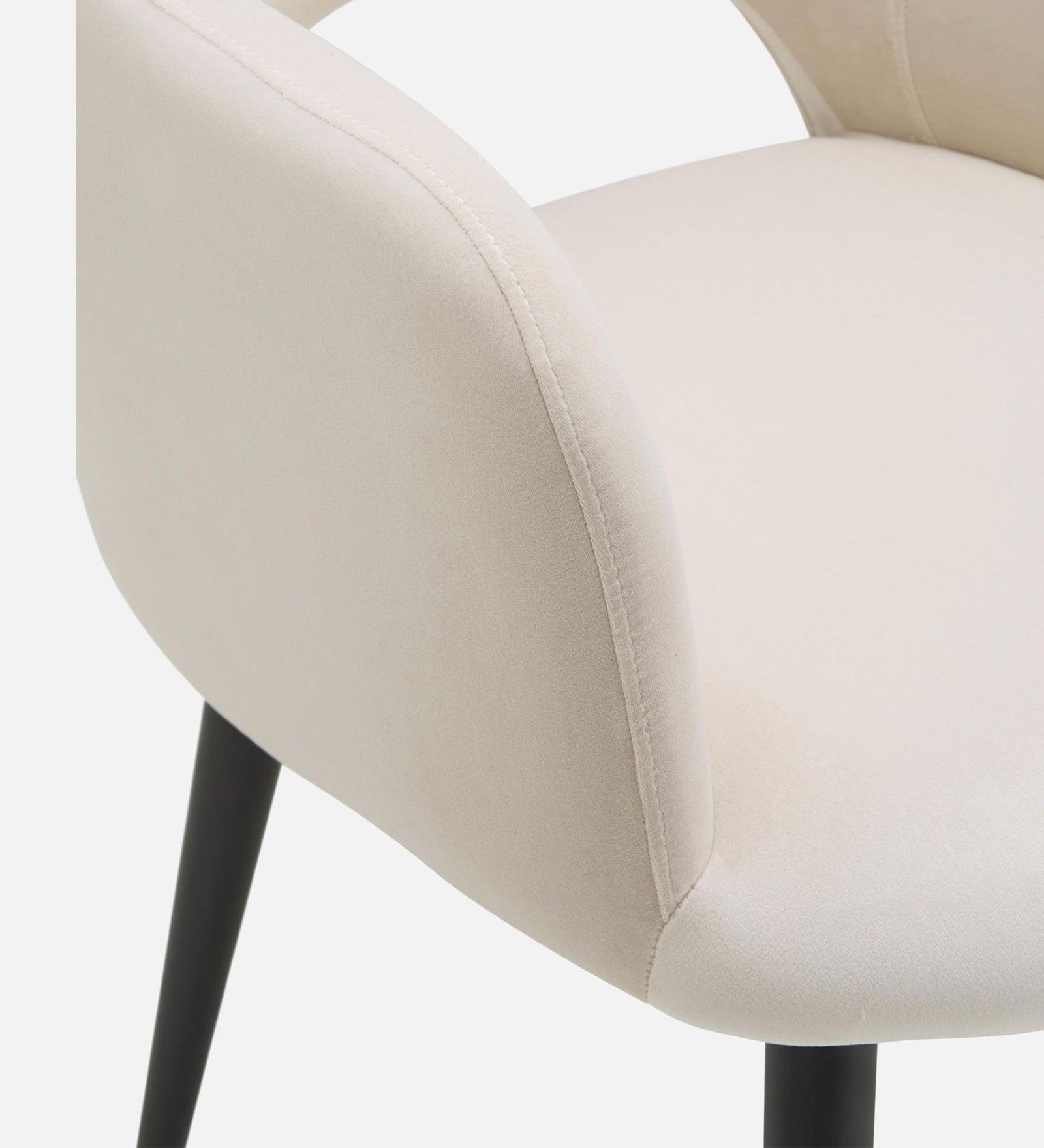 RAMS DINING AND ARM CHAIR OFF WHITE WITH BLACK FINISH - WoodenTwist