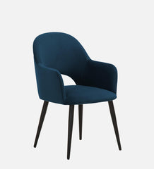 RAMS DINING AND ARM CHAIR ROYAL BLUE WITH BLACK FINISH - WoodenTwist