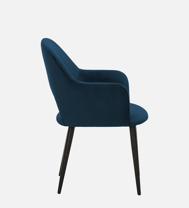 RAMS DINING AND ARM CHAIR ROYAL BLUE WITH BLACK FINISH - WoodenTwist