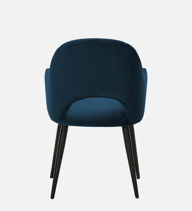 RAMS DINING AND ARM CHAIR ROYAL BLUE WITH BLACK FINISH - WoodenTwist