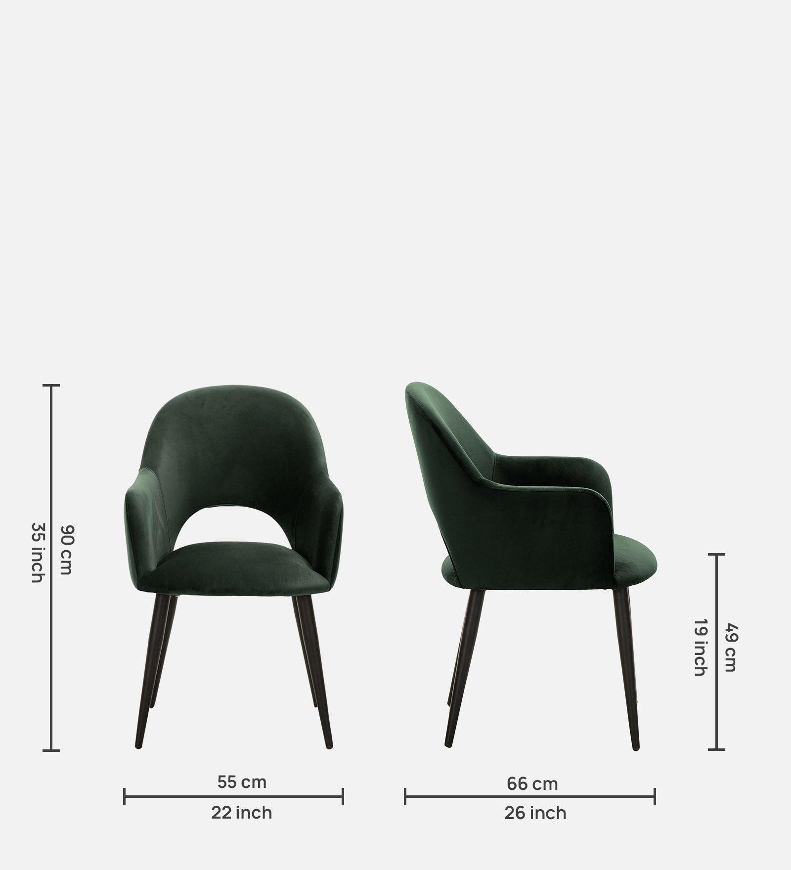 RAMS DINING AND ARM CHAIR DARK GREEN WITH BLACK - WoodenTwist