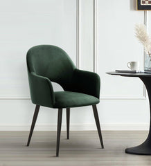 RAMS DINING AND ARM CHAIR DARK GREEN WITH BLACK - WoodenTwist