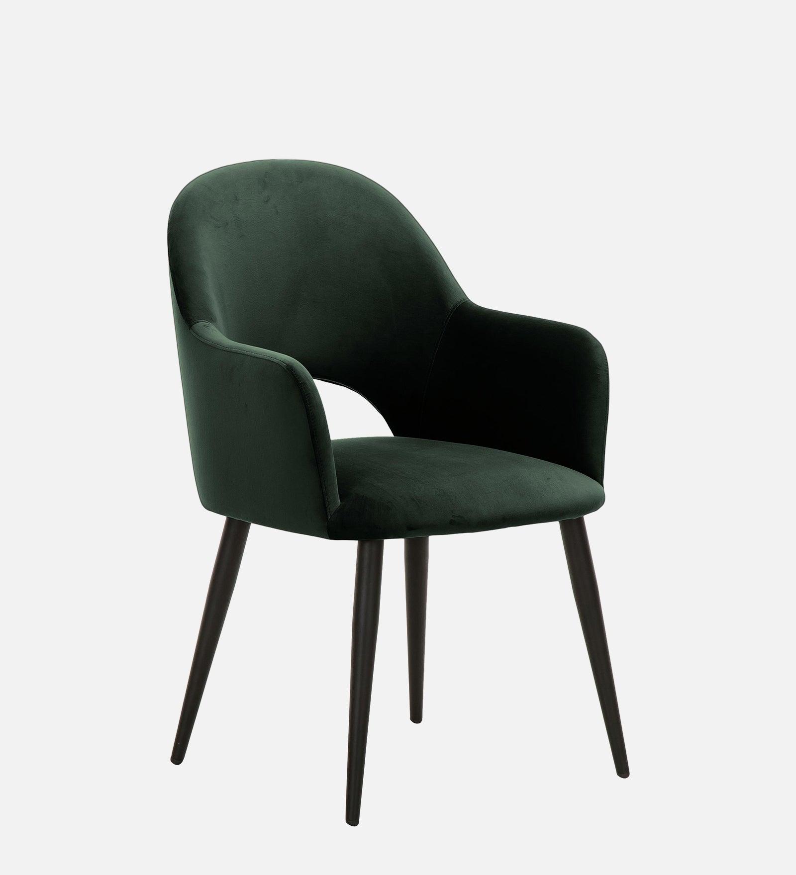 RAMS DINING AND ARM CHAIR DARK GREEN WITH BLACK - WoodenTwist