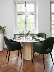 RAMS DINING AND ARM CHAIR DARK GREEN WITH BLACK - WoodenTwist