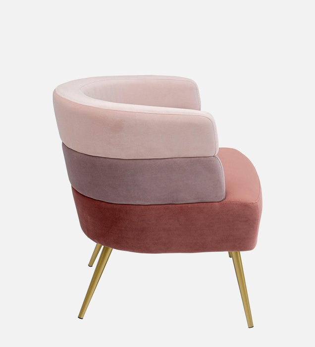 JAII ARM CHAIR MULTI RED WITH GOLD FINISH - WoodenTwist