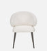 GULDEV DINING AND ARM CHAIR OFF WHITE WITH BLACK FINISH - WoodenTwist