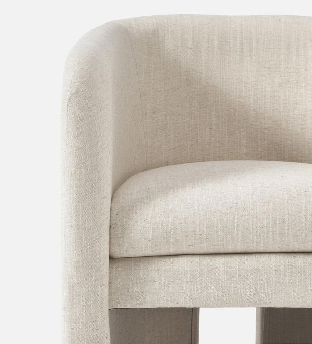 REMO ARM CHAIR OFF WHITE FINISH - WoodenTwist