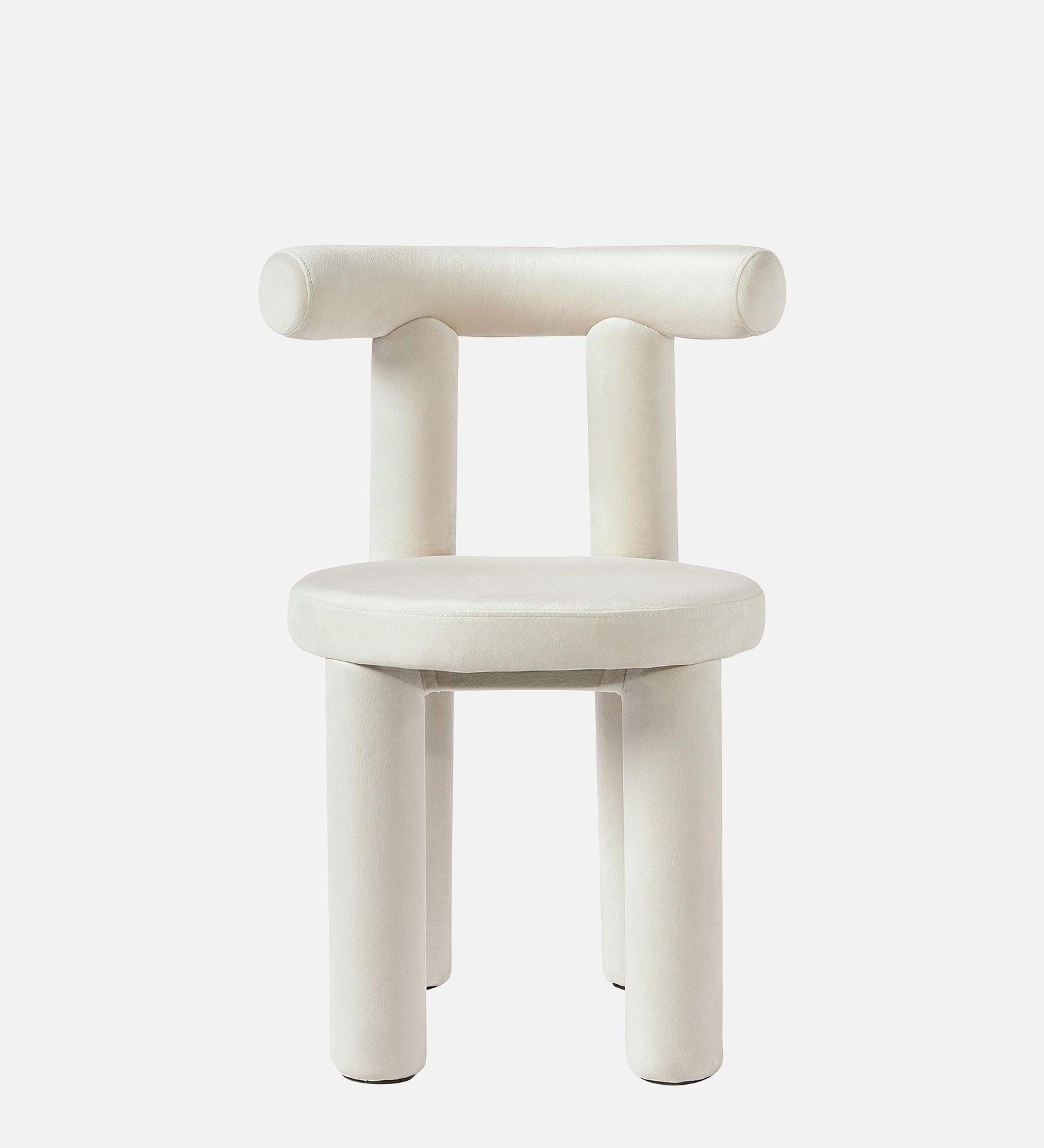 MAKKER DINING CHAIR OFF WHITE FINISH - WoodenTwist