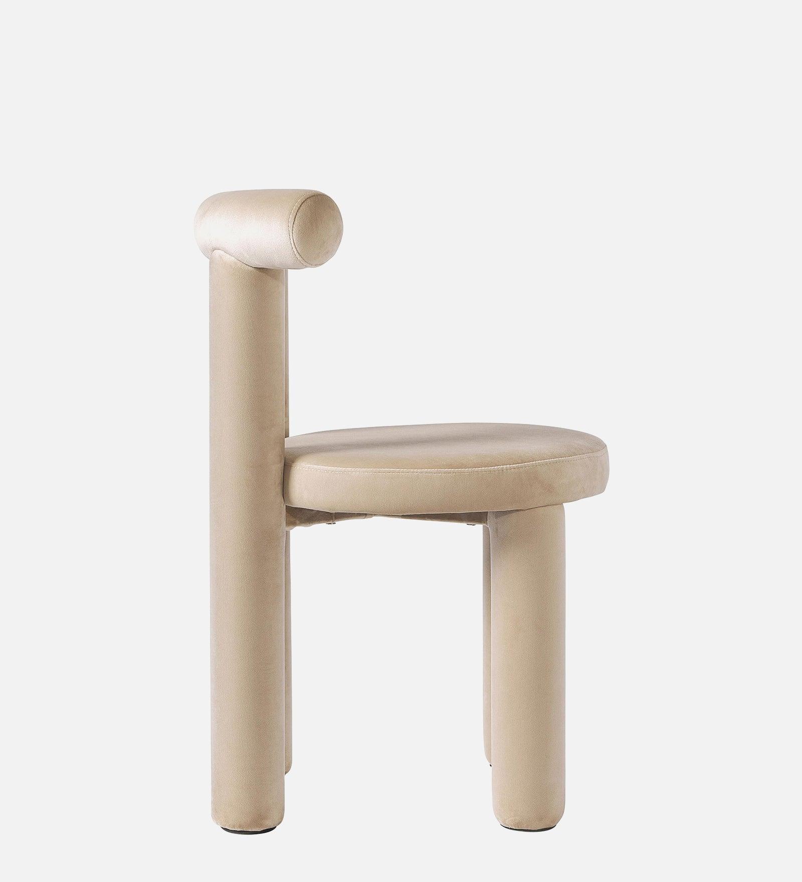 MAKKER DINING CHAIR BEIGE FINISH - WoodenTwist