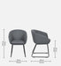 MSEA DINING AND ARM CHAIR GREY WITH BLACK - WoodenTwist