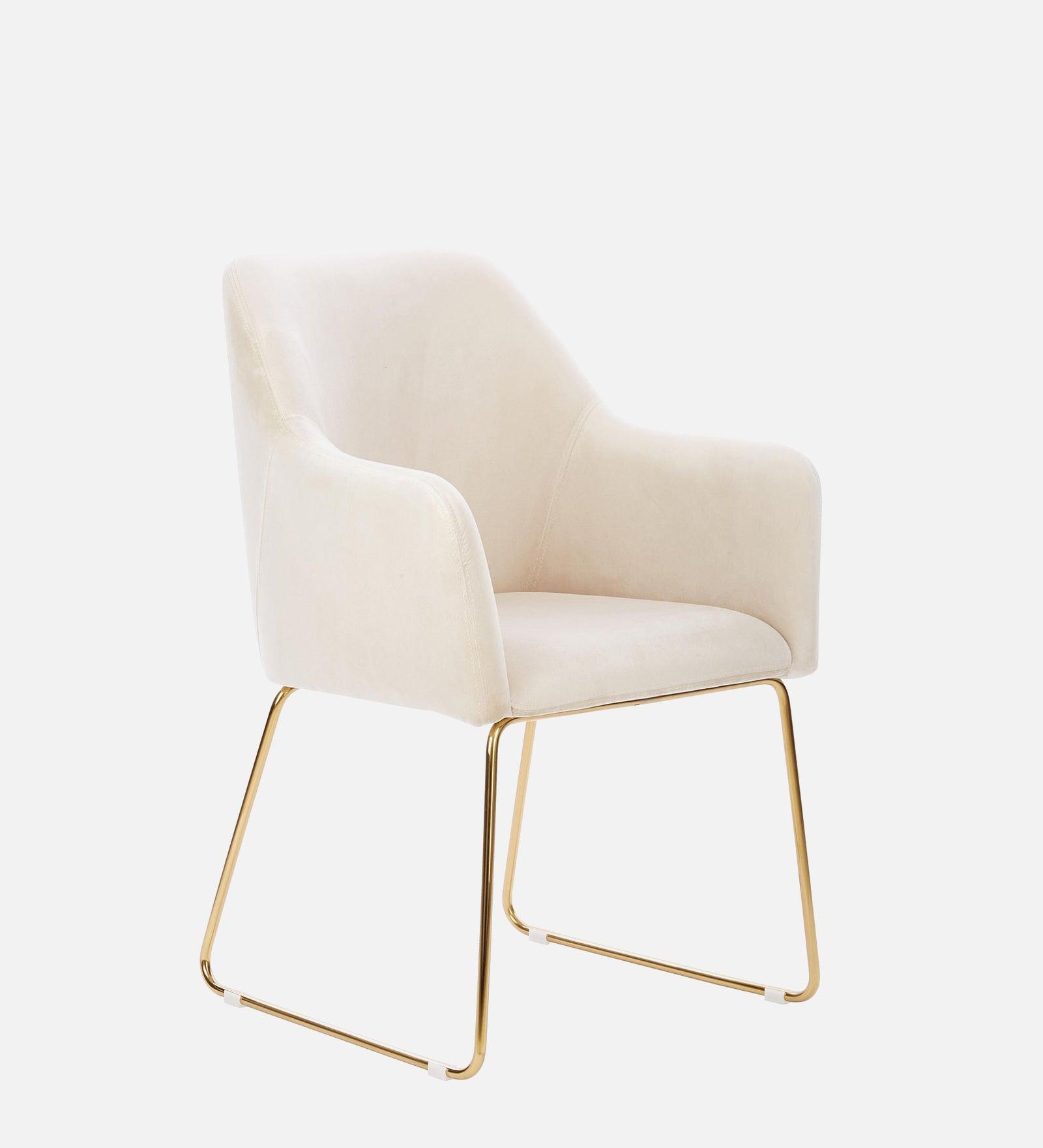 MSEA DINING AND ARM CHAIR OFF WHITE WITH GOLD - WoodenTwist