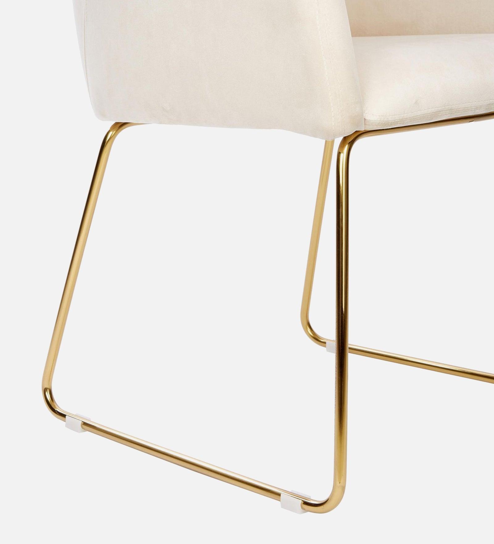 MSEA DINING AND ARM CHAIR OFF WHITE WITH GOLD - WoodenTwist