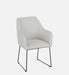 MSEA DINING AND ARM CHAIR OFF WHITE WITH GOLD FINISH - WoodenTwist