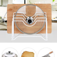 Wooden Twist Zigzag 4 Slot Pan Holder Pot Lid Organizer & Storage Rack - WoodenTwist