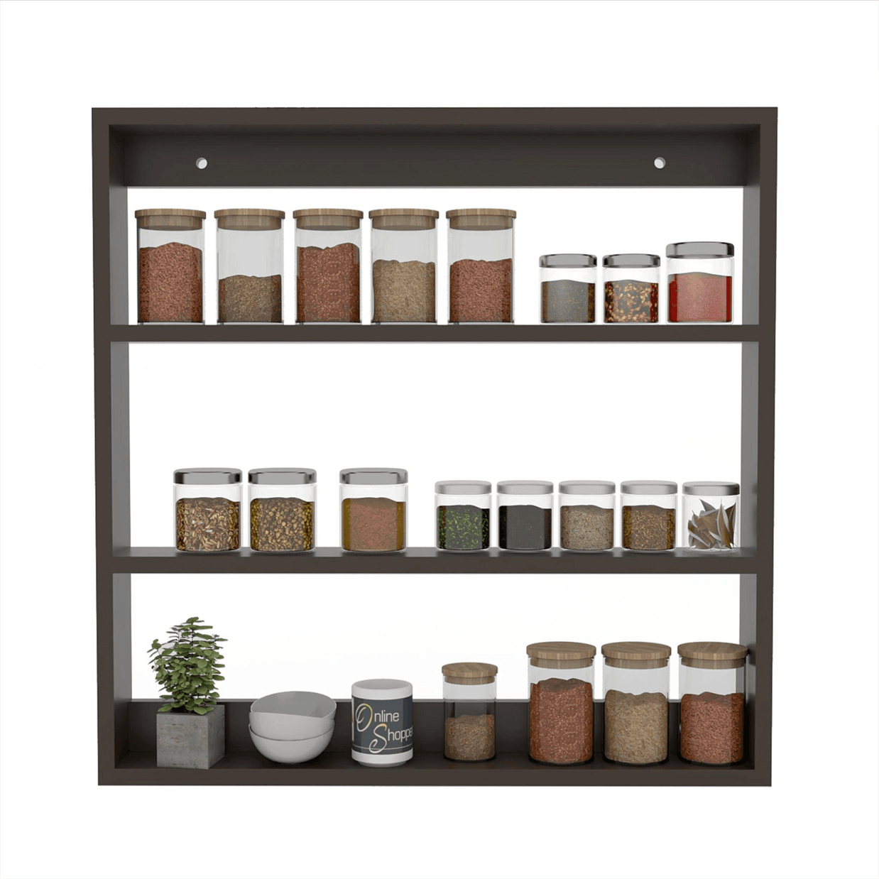 Wooden Twist Husky Big Kitchen Multi-Function Wall Shelf - WoodenTwist