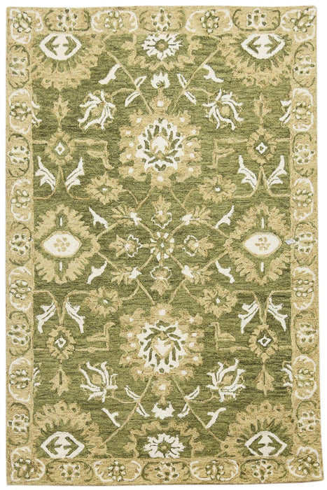 Hand Tufted Romania Olive Green Color Carpet - WoodenTwist